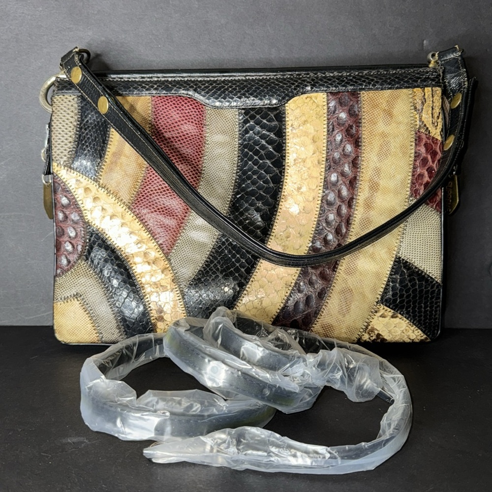 Supreme Vintage Python Snake Patchwork Bag - image 2